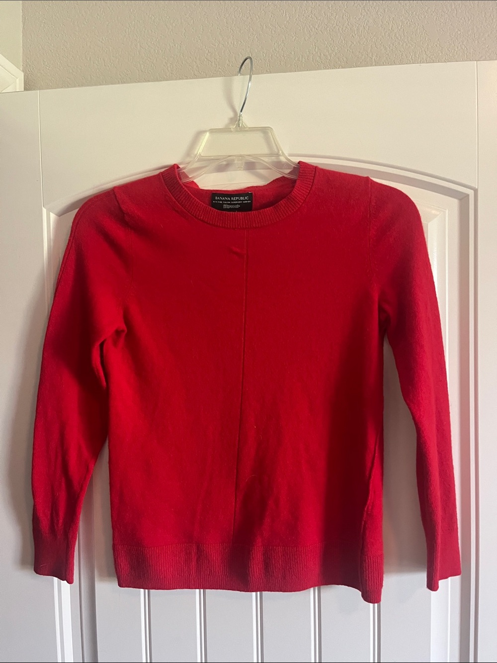 Banana Republic Bright Red Crewneck Sweater